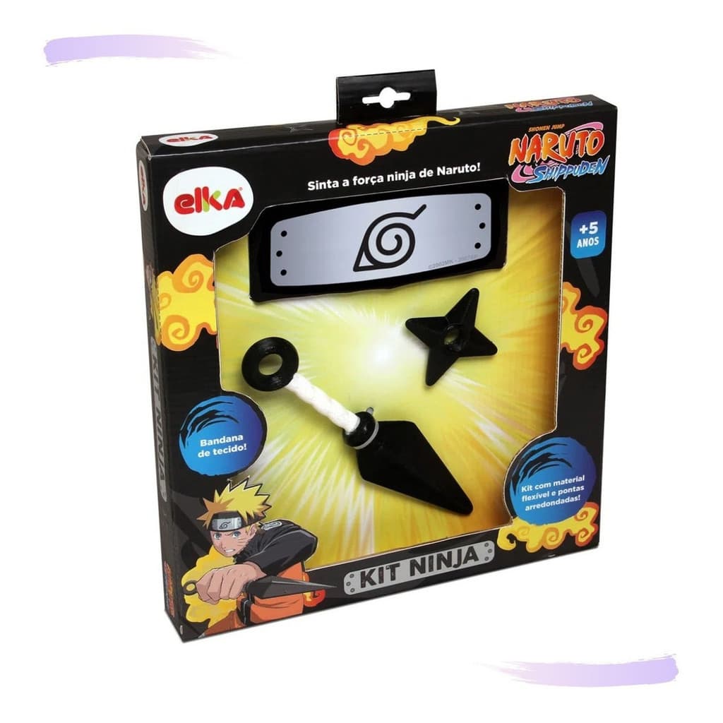 Naruto Kit Ninja Bandana + Kunai + Shuriken Elka 1188