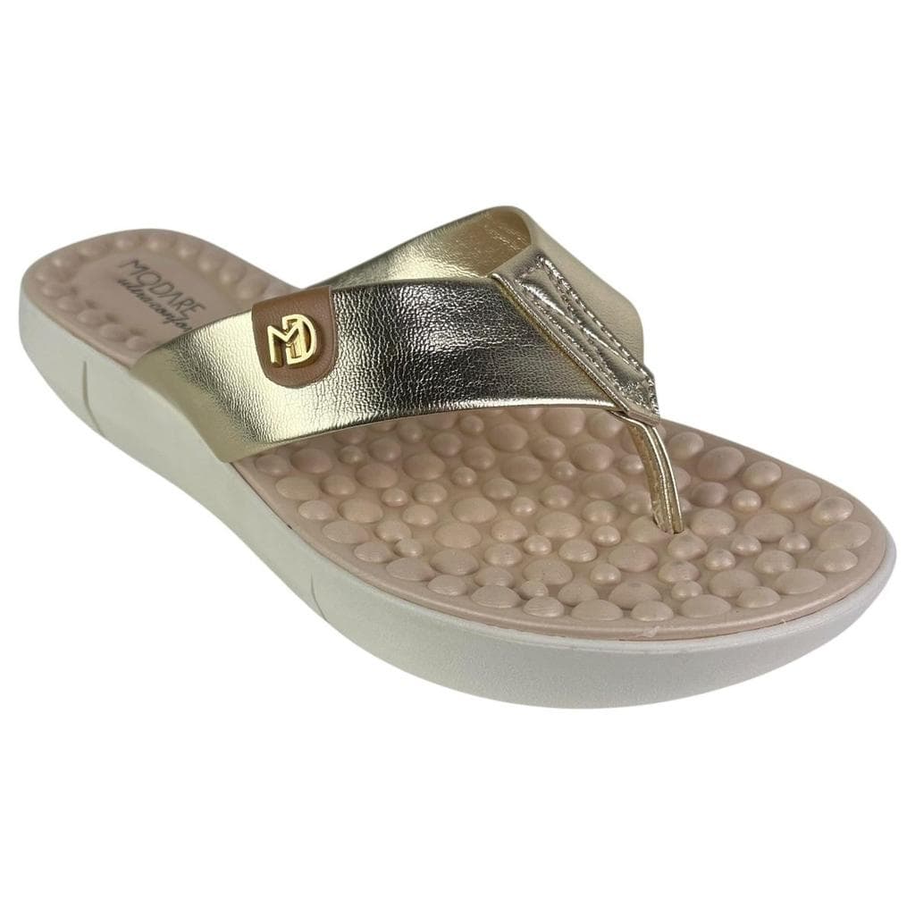 Chinelo Modare UltraConforto Original Esporão Palmilha Bolhas Metálico Leve