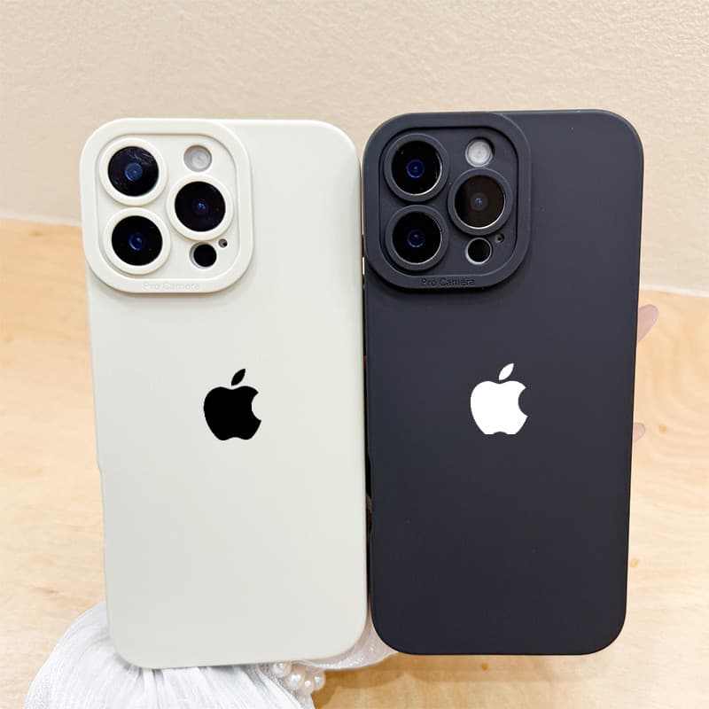 Capa Para iPhone 17 Pro Max Ar 16 13 15 14 12 11 XS XR 7 8 Plus Silicone Macia Simples Logotipo Da Apple ZYCase