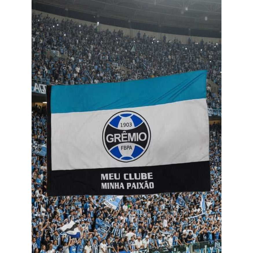 Bandeira Grêmio 1,50x1,00 Grande Torcida Decorativa Tecido Poliéster