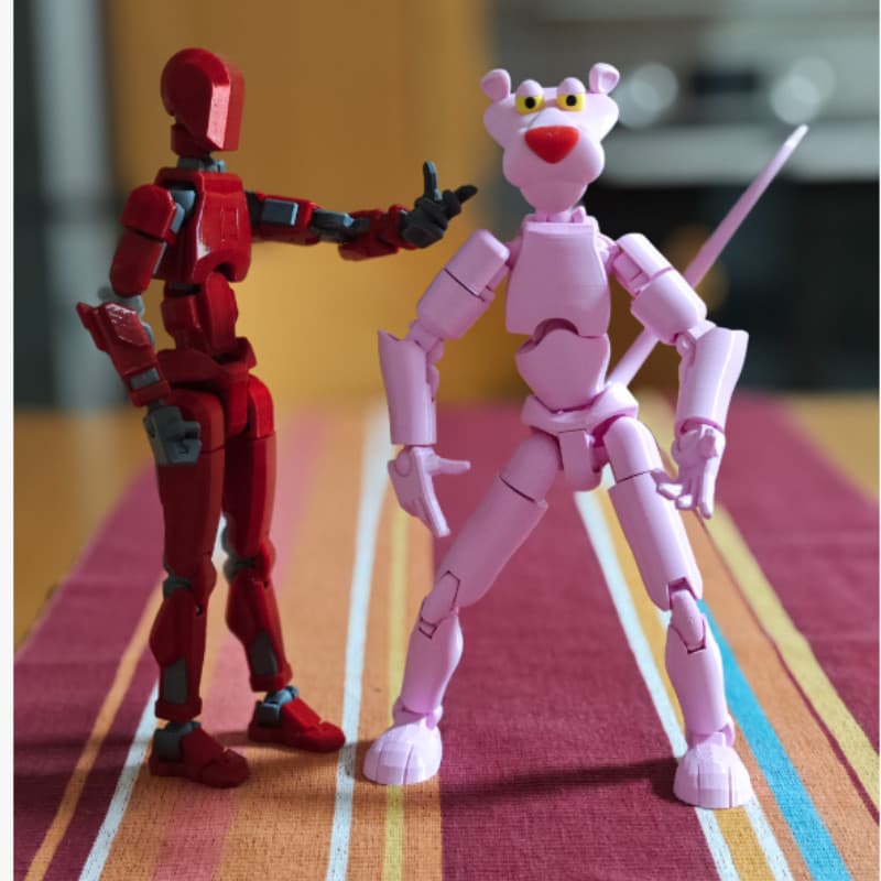 Boneco Articulado Dummy 13 Brinquedo Crianca Figura Criativo de Manipular e Montar Acessórios pantera