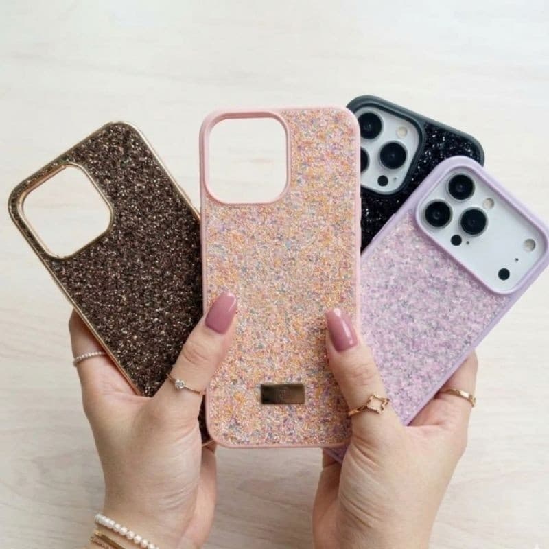 Capa Strass Diamond Luxo para iPhone 12 13 14 15 16 17 Pro Max
