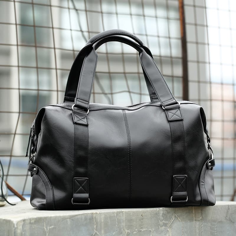 Bolsa de viagem masculina bolsa de couro genuíno grande capacidade viagem de curta distância mochila esportes Fitness ne