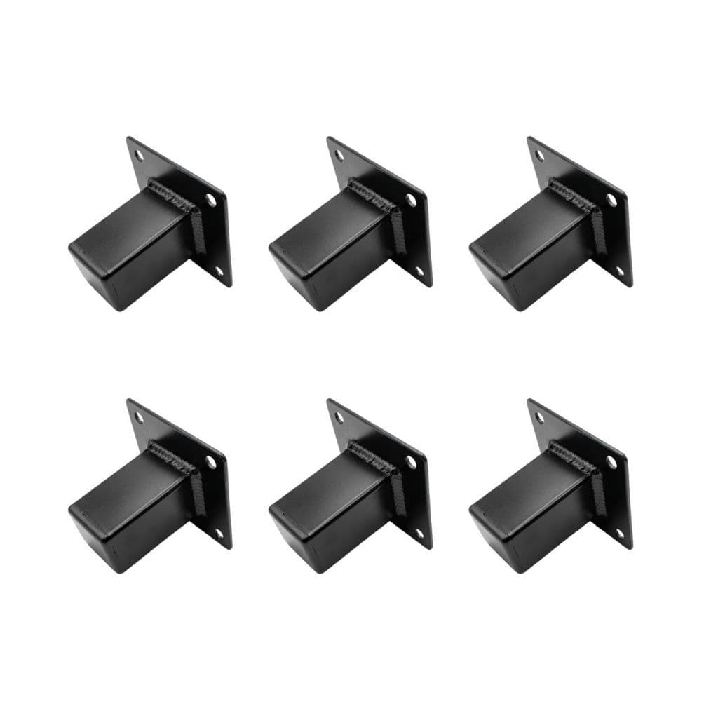 Pé De Cama Box Kit Pés 5cm Reforçados Com Parafusos Preto