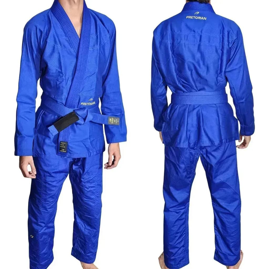 Kimono Jiu-Jitsu BJJ Pretorian First Azul Pearl Weave Ripstop Adulto Resistente Unissex