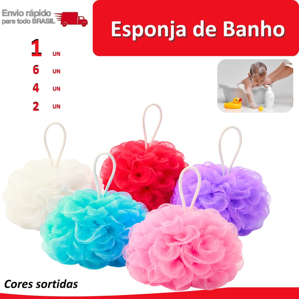 6/4/2/1 Bucha de banho Esponja limpeza total agua sabonete sabão hidratação chuveiro espuma sabão