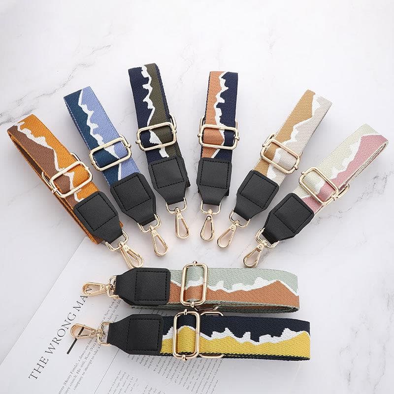 Nova onda tecido saco de lona alça ombro ajustável alça larga Crossbody alça bolsa ombro alça larga alça