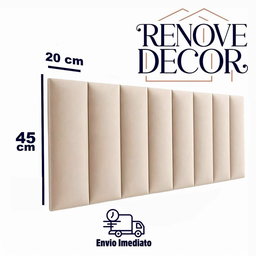 CABECEIRA DE CAMA ESTOFADA  ADESIVA 45X20CM- FÁCIL INSTALAÇÃO - SEM SUJEIRA- !!! ENVIO IMEDIATO !!!