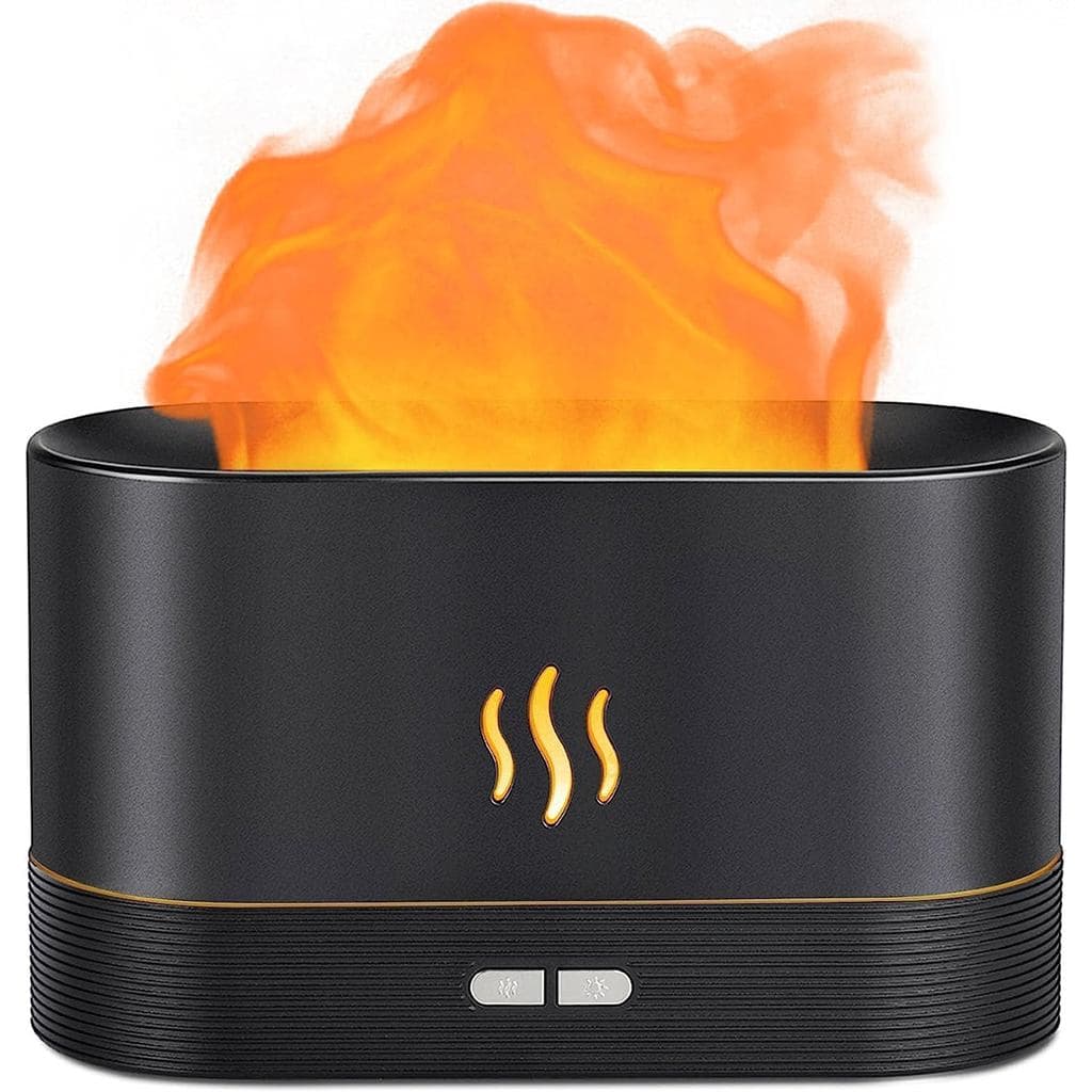 Umidificador difusor de ar com efeito de chama, difusor de aroma de óleos essenciais aprimorado, difusor de aroma ultras