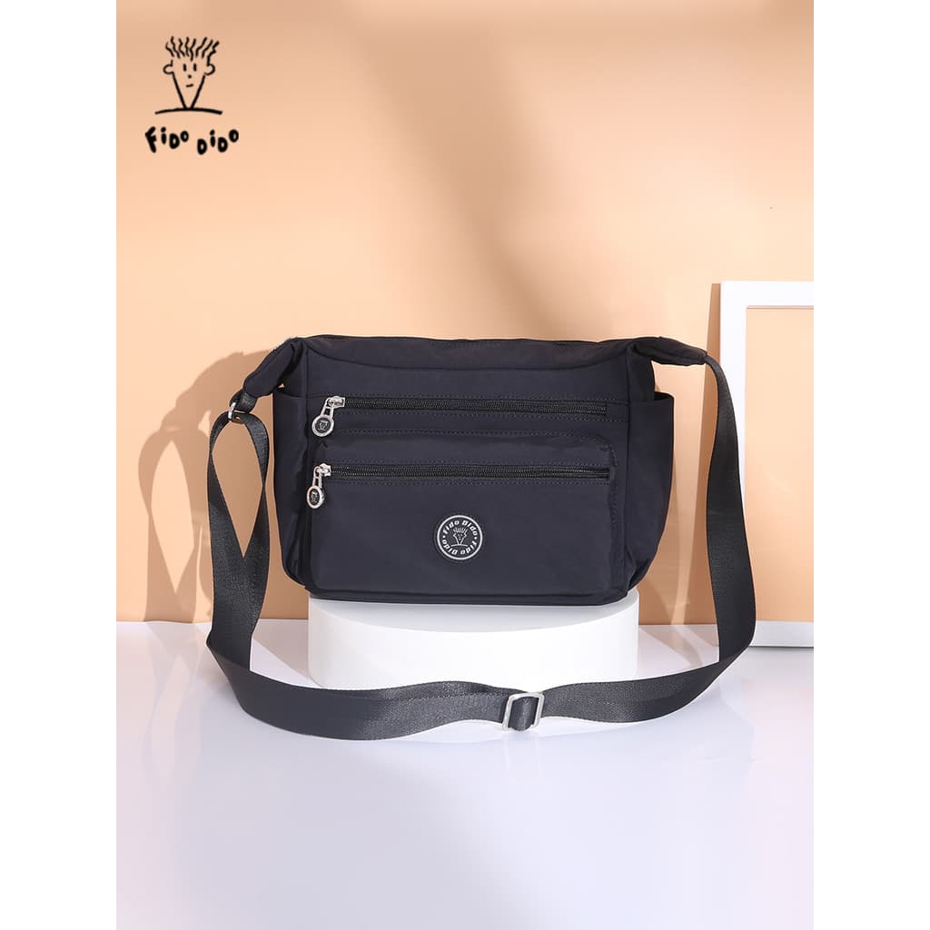 Fidu Dido Bolsa Mensageiro Feminina Oxford Pano Moda Leve Lazer Viagem Bolsa de Ombro Grande Capacidade Multicamadas À P