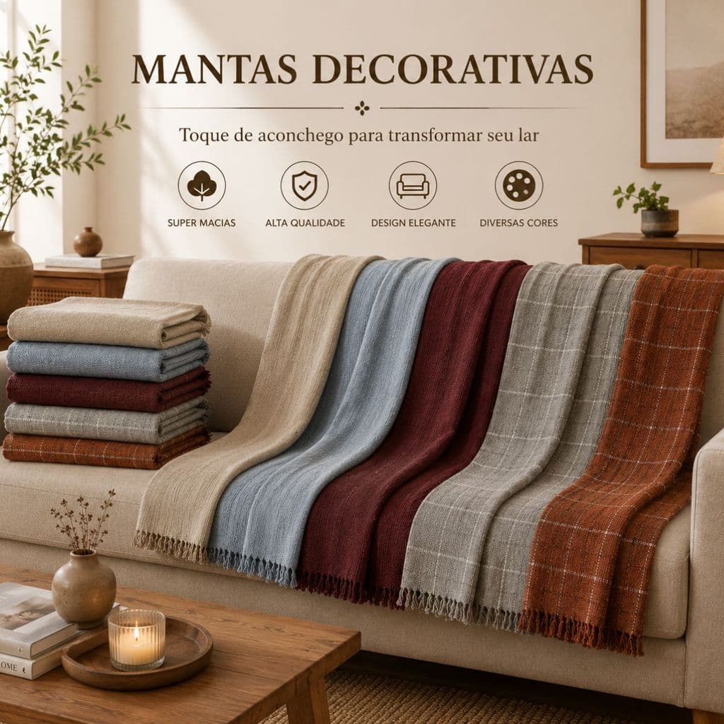 Manta Premium para Sofá Grande 3,00 x 1,80 – Estilo, Decoração, Proteção e Conforto King Size