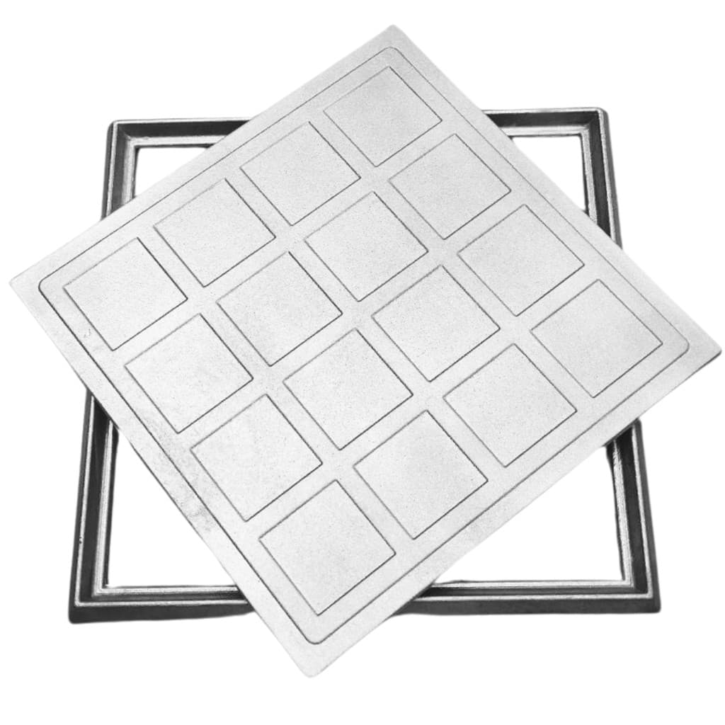 Ralo Tampa Alumínio Ralo Cego 20cm x 20cm com Suporte
