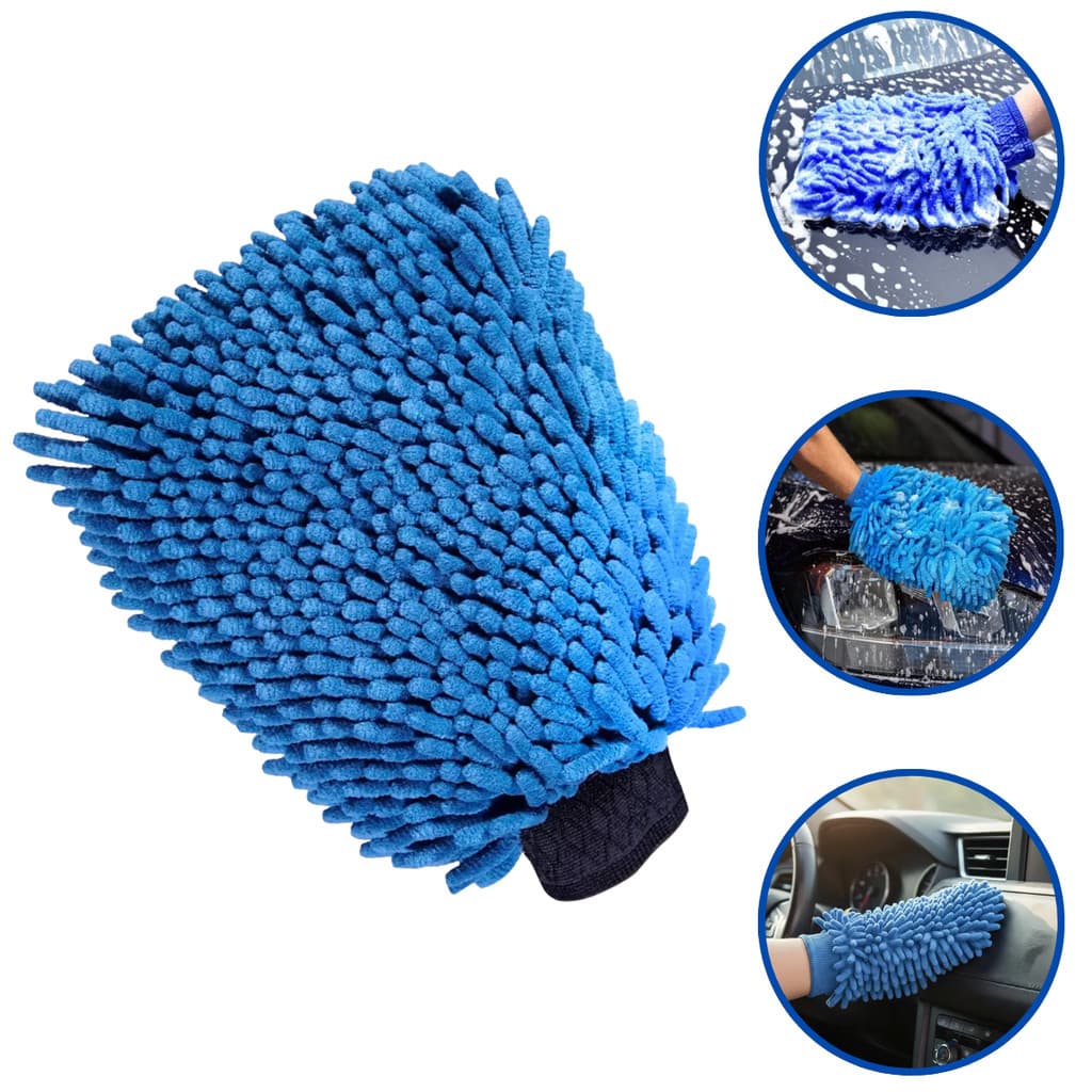 Luva de Microfibra Tentáculos 23x16CM 90GSM Limpeza Externa Carro Moto