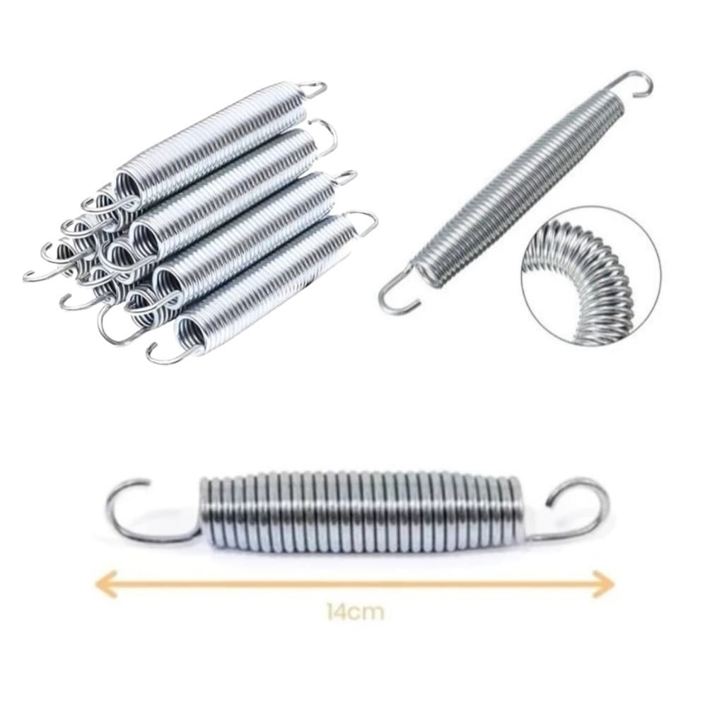 25 Molas 14cm de Aço Carbono | Substituição Durável para Pula-Pula e Cama Elástica