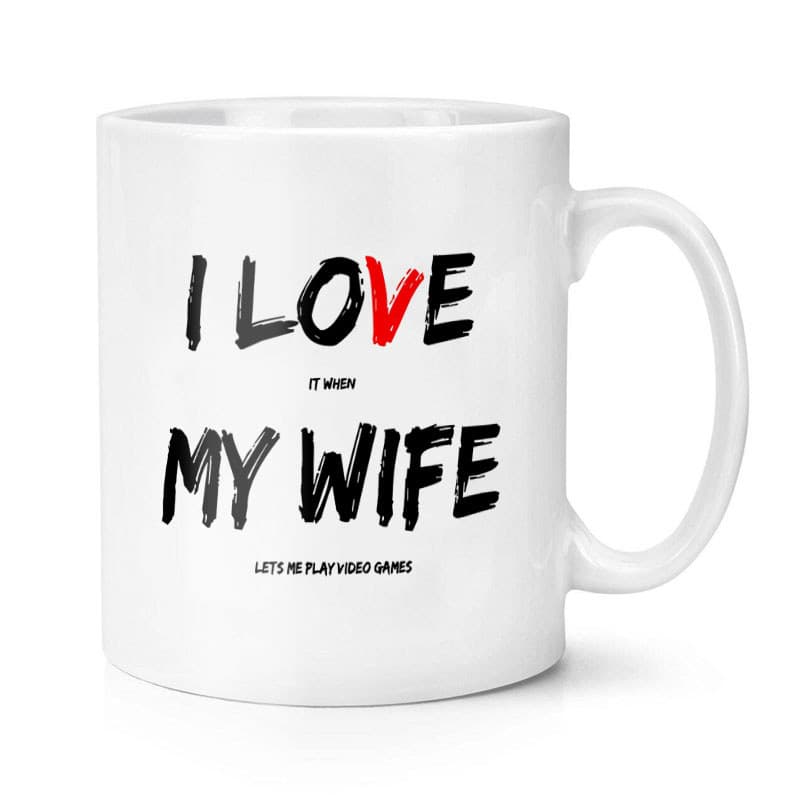 Eu Amo Quando Minha Esposa Me Deixa Jogar Videogame Caneca De Cerâmica