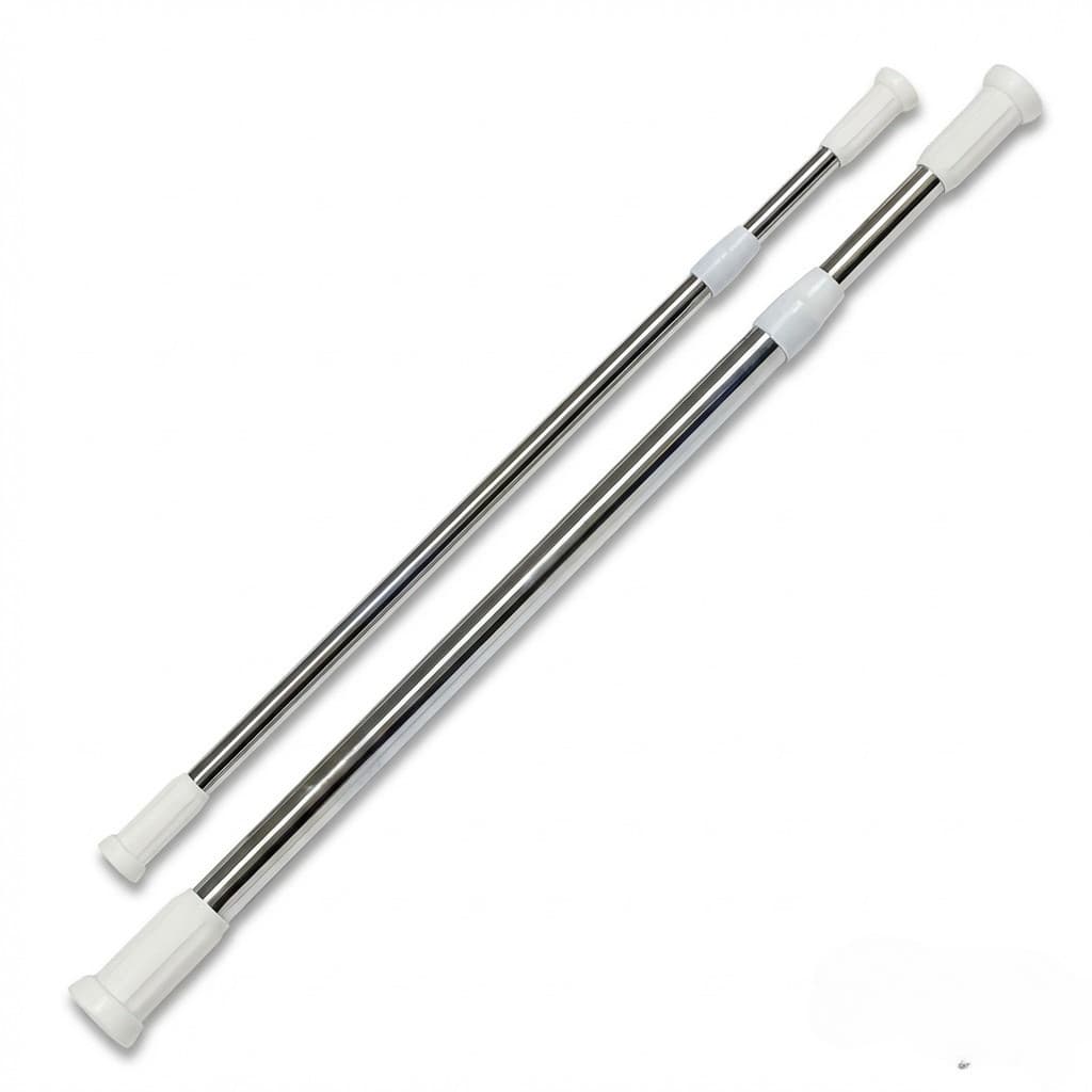 Varão Extensor para Cortina Ajustável – Fácil Instalação sem Furos - Pia de Cozinha, Cortina Box Banheiro