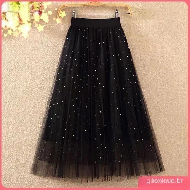 Oferta especial Saia de tule brilhante moda feminina confortável saia externa adulta vermelho brilhante elegante nova sa