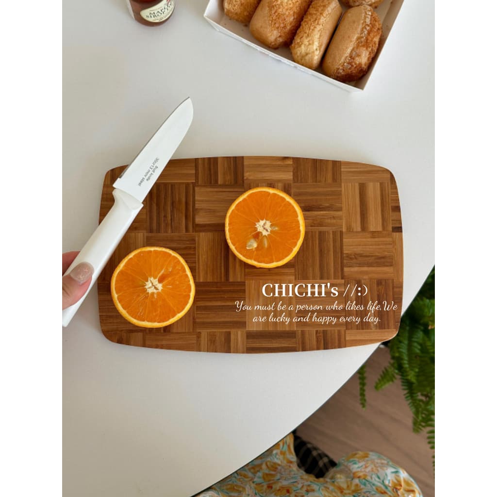 Tábua de corte de bambu chinesa, tábua de corte de cozinha para Hotel doméstico, alça portátil de frutas, tábua de corte