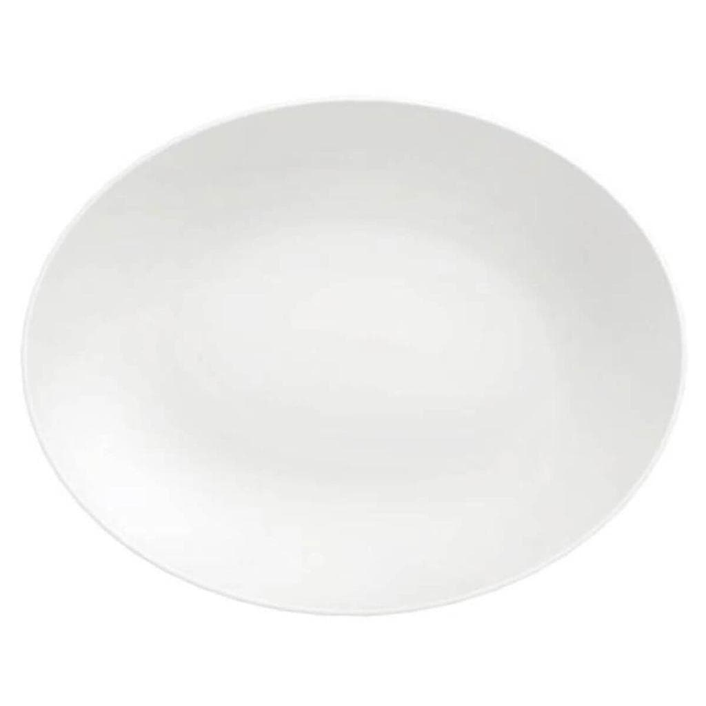Travessa Oval Baixela Porcelana Branca Servir Tramontina 40x29cm Sophia Mesa Posta