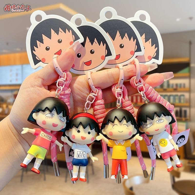Chaveiro Casual Cereja Maruko Fofo Novo Pingente Moda Boneca Presente