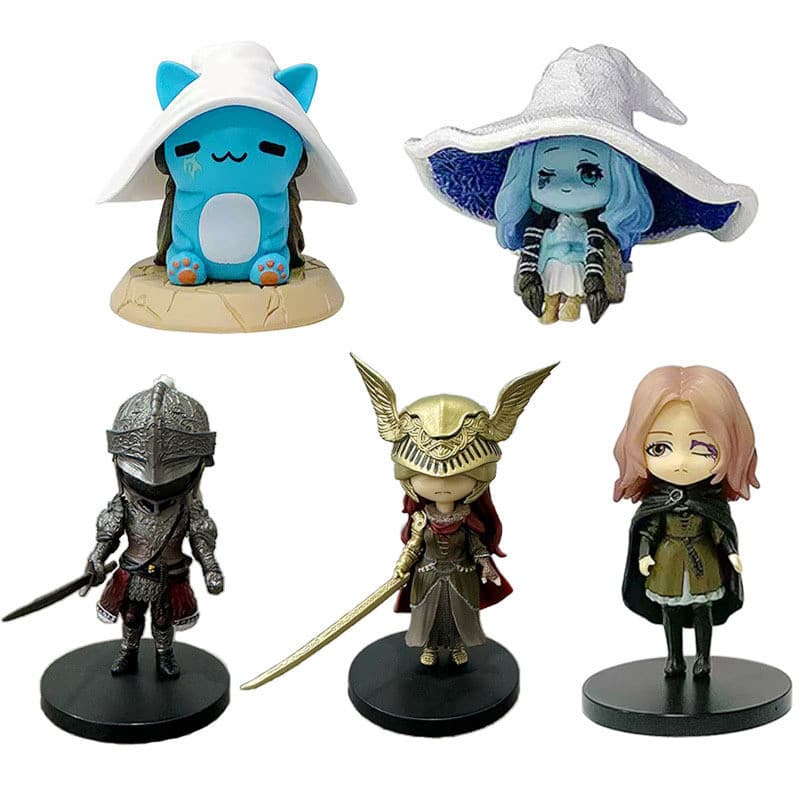 5estilos Jogo Elden Ring Gaming Q Versão Mini Ranni Cat Melina Malenia A Ação Meio Lobo Figura Lani Ornamentos Mágicos P