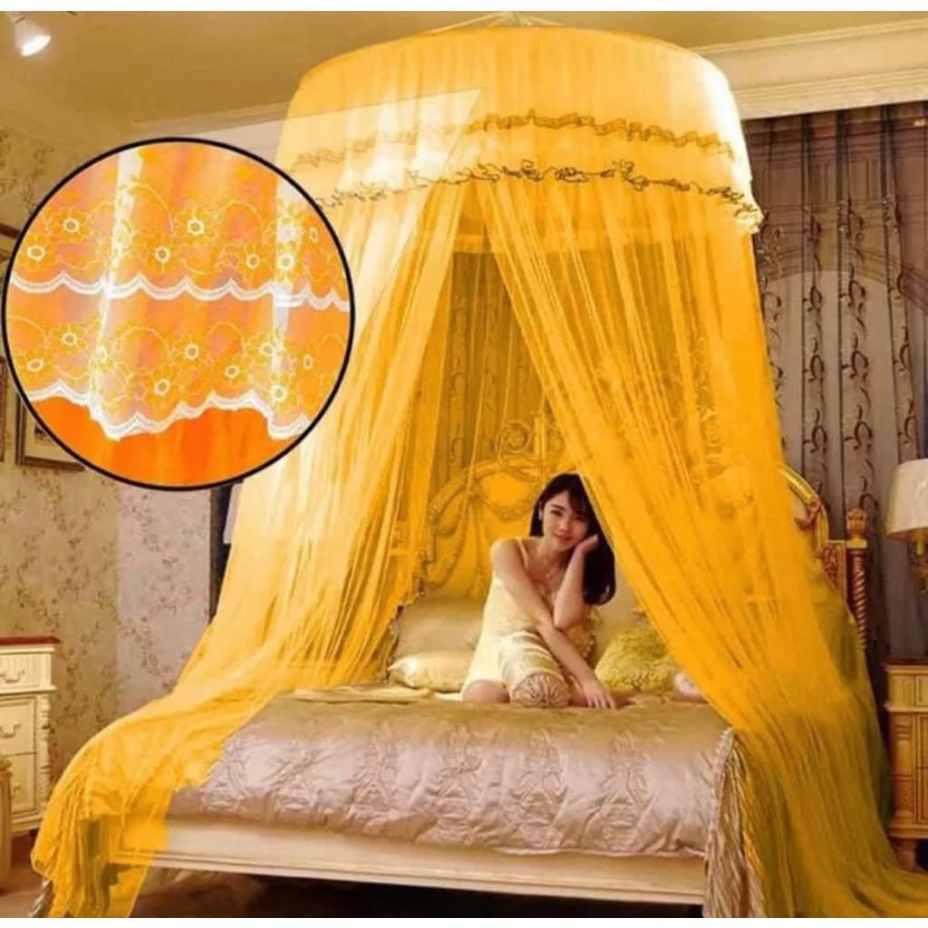 Mosquiteiro Indiano Gigante  DeTeto Casal Gigante Box Queen King Com Abertura Lateral 14 Metros