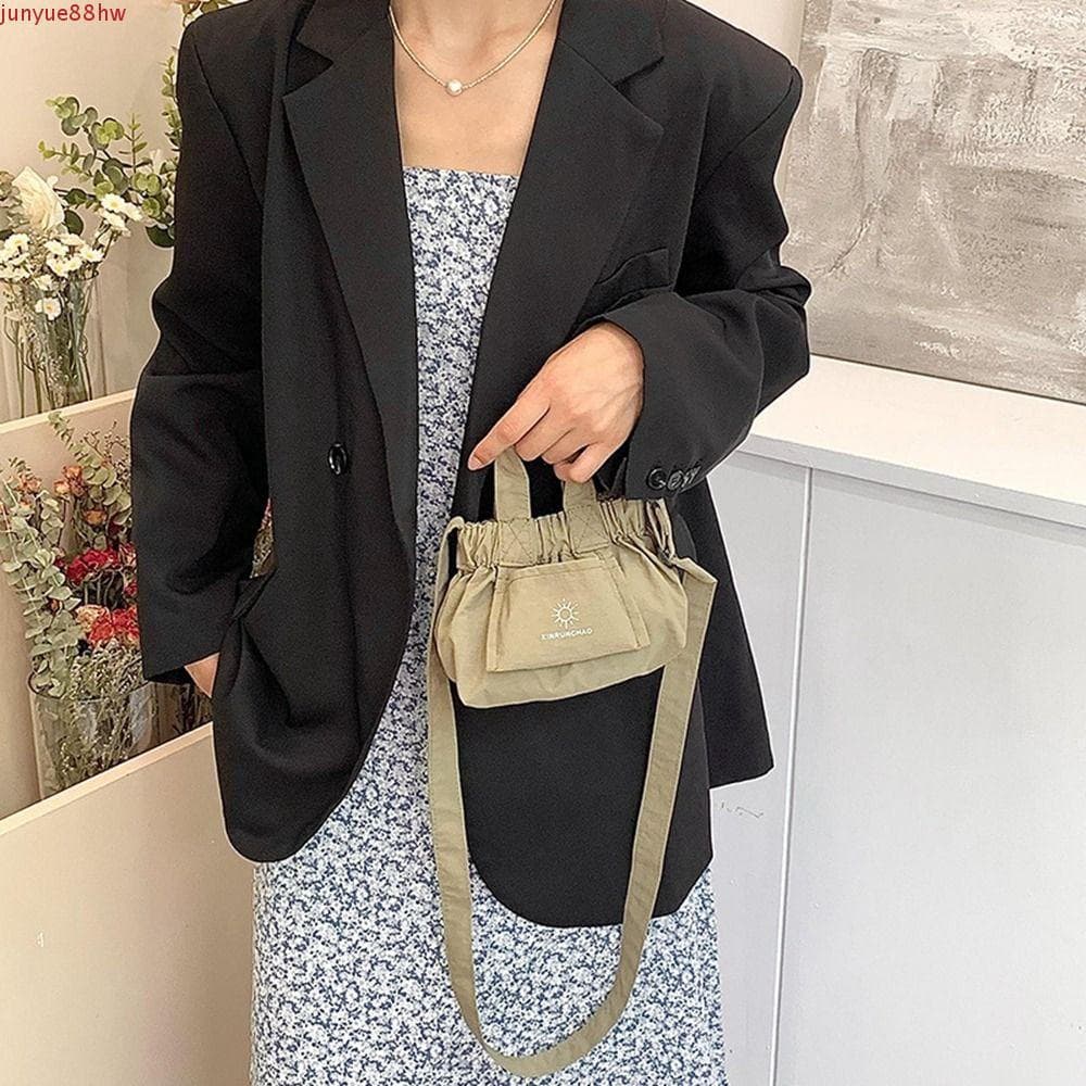Bolsa De Ombro De Nylon JUNYUE , Mensageiro De Lona Leve Estilo Coreano Pequena De Bolinho De Cor Sólida