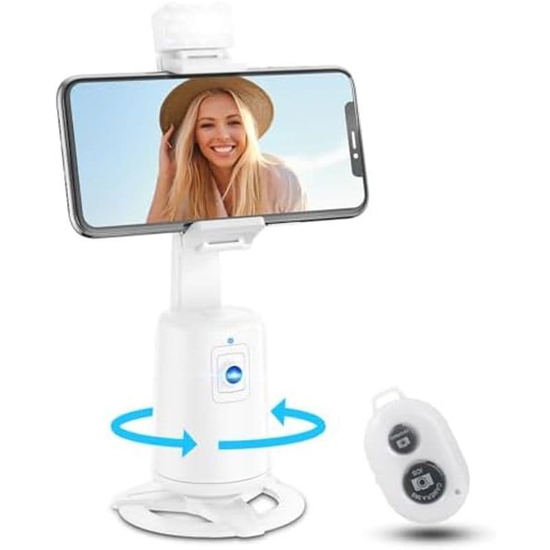 Tripé De Rastreamento Facial Automático 360 ° Suporte Giratório Para Kits De Fotos E Vídeo Celular , Sem Aplicativo , Câ