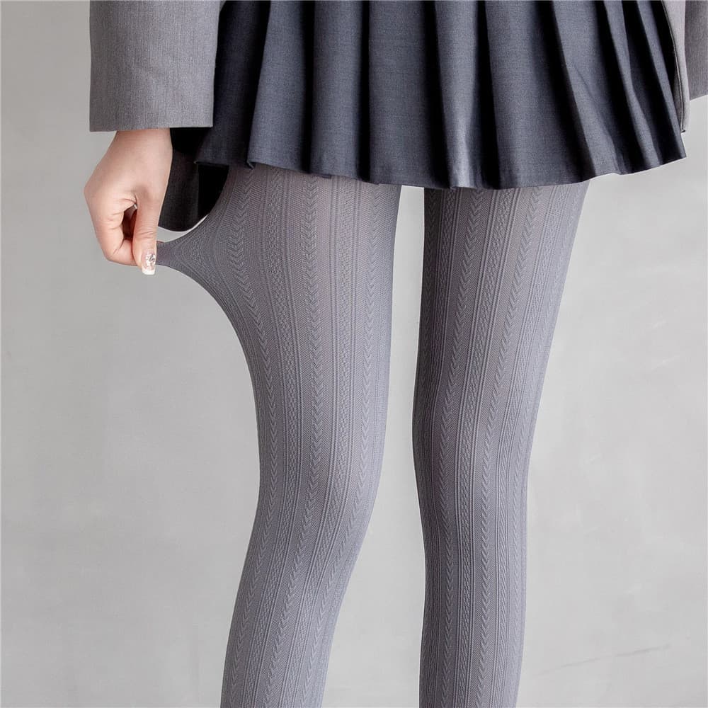 Fumaça cinza meia-calça feminina veludo outono inverno 2026 novo estilo pequeno elástico cintura alta exterior usar maca