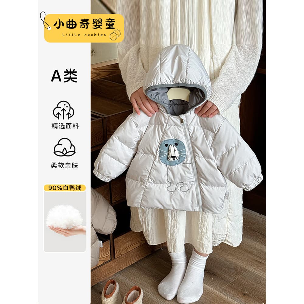 Para baixo jaqueta do bebê mais para baixo quente para baixo jaqueta do bebê outono inverno roupas bonito Outing novo es