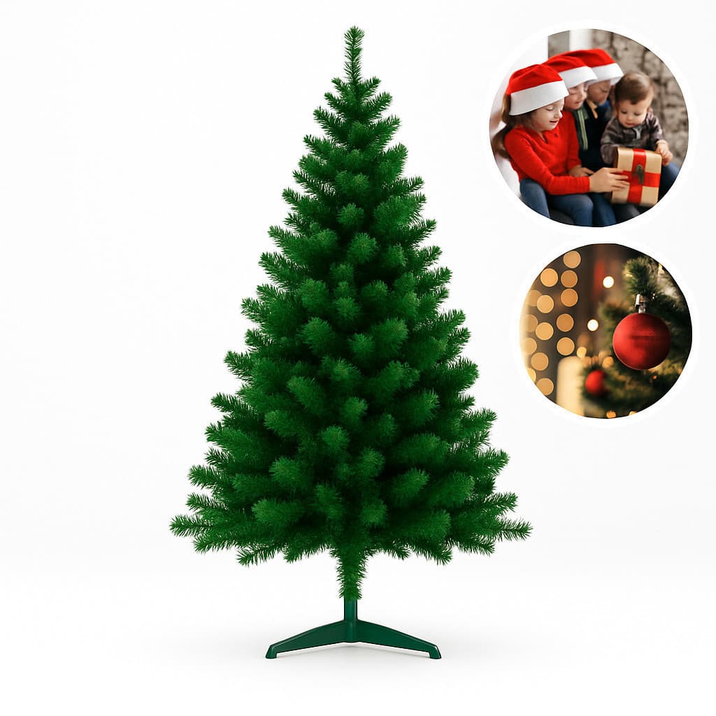 Arvore De Natal 1,20m Dobravel 320 Galhos Pinheiro Verde Média Apartamento