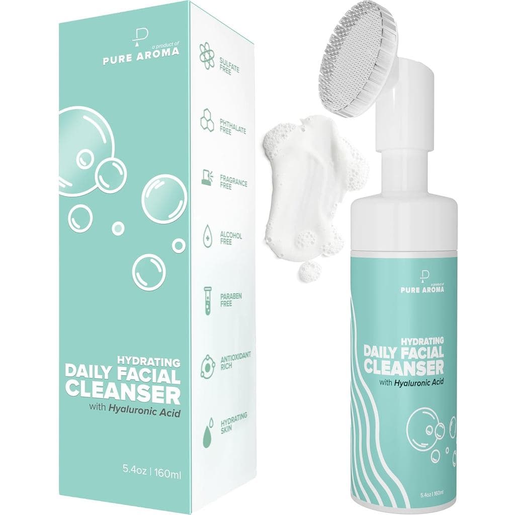 PureAromaHydratingDailyFacialCleanser|ingFaceWash&MakeupRemoverWithHyaluronicAcid,Glycerin|ForAllTypeOf|Fragrance-Free,P