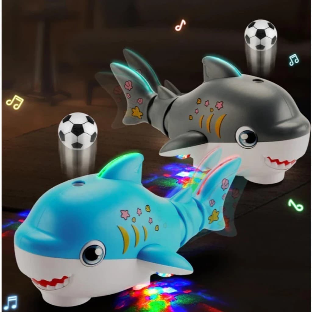 Brinquedos Infantil Tubarão Com Bola Flutuante Nadando Com Som E Led Brinquedo Musical Com Movimento