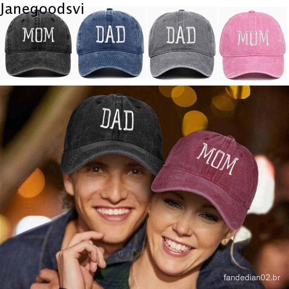 Boné JANEGOODSVI Desgastado Desbotado , Bonés De Beisebol Vintage Ajustáveis DAD MOM Bordados , Chapéus Com Viseiras