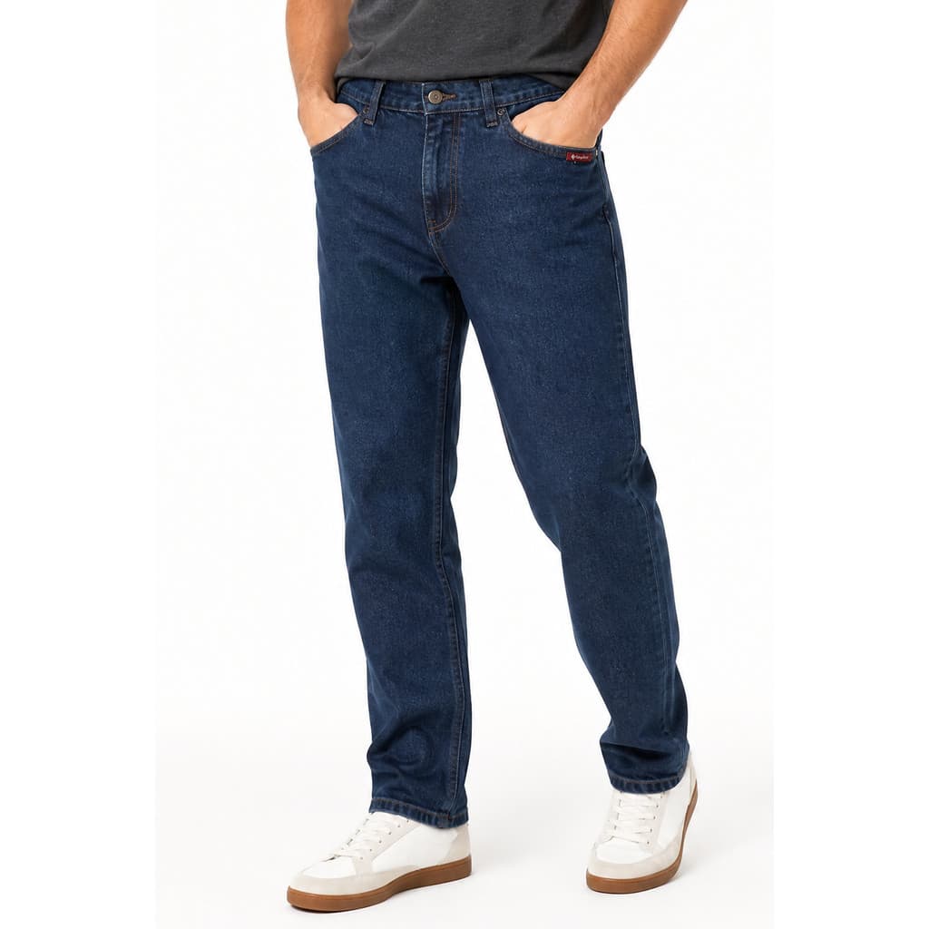 Calça Jeans Regular Básica Polo Wear Jeans Escuro