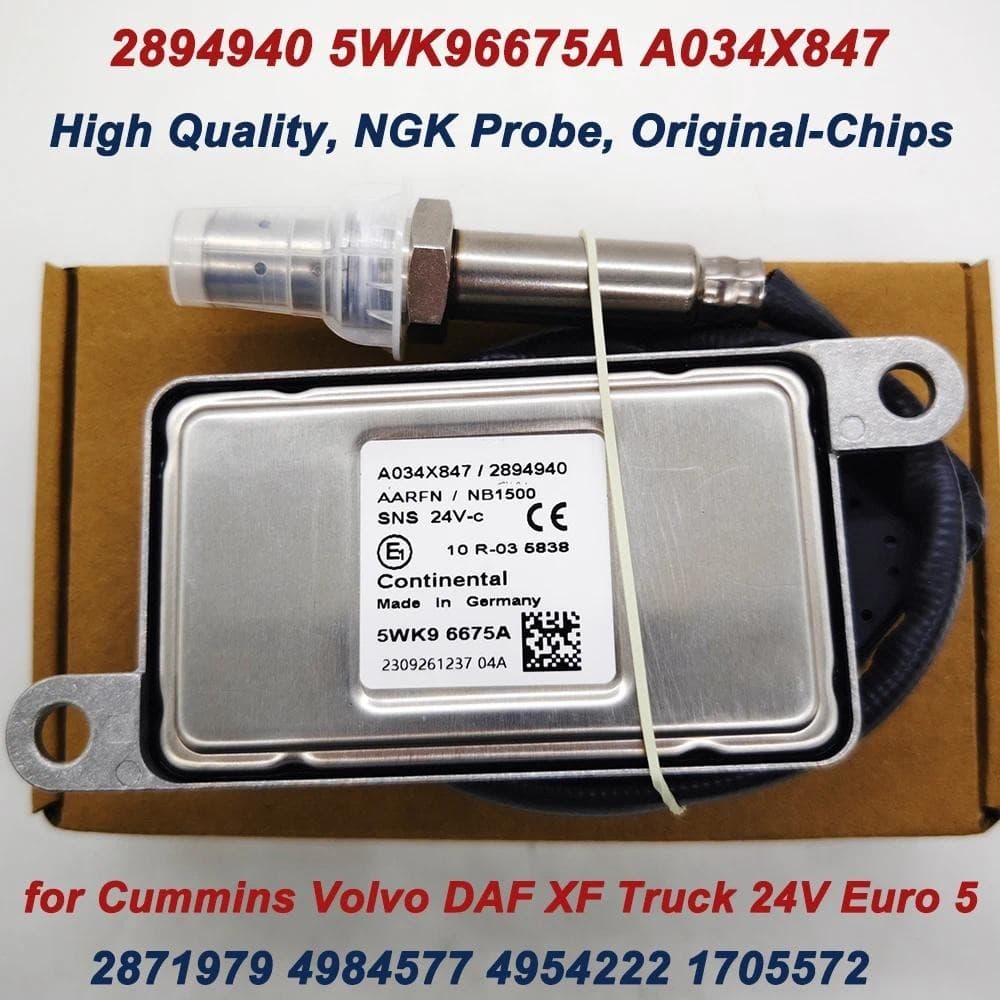 Alta Qualidade Para Sonda NGK 5WK96675A 2894940 Novo Sensor DE Oxigênio NOX Feito Em DE Caminhão Cummins Volvo DAF XF 24