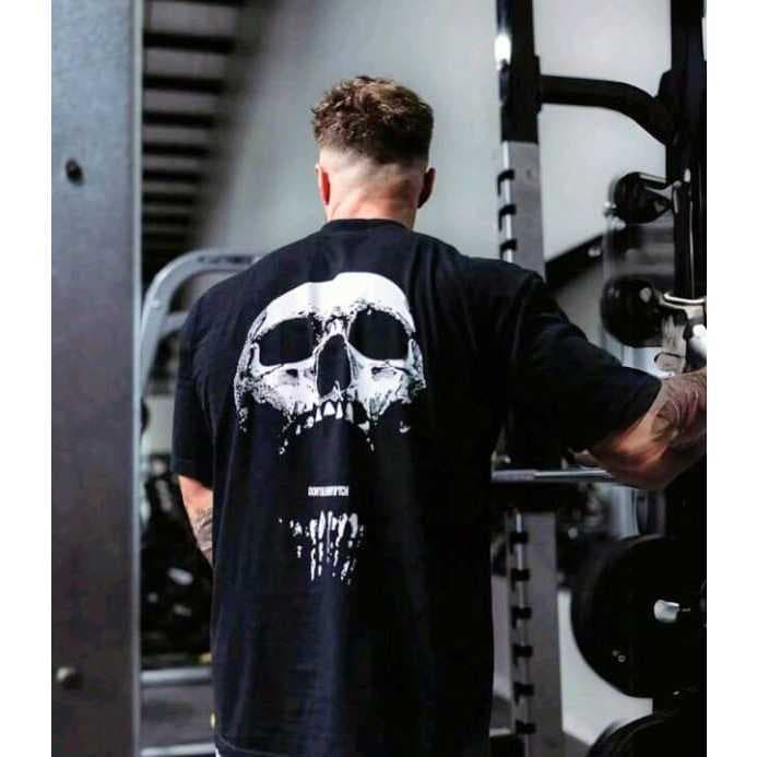 Camiseta Caveira Estilo StreetWear  Academia Oversized Premium