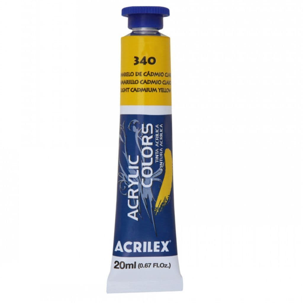 Tinta Acrilica Acrylic Colors 20ml 340 Amarelo De Cadmio Claro