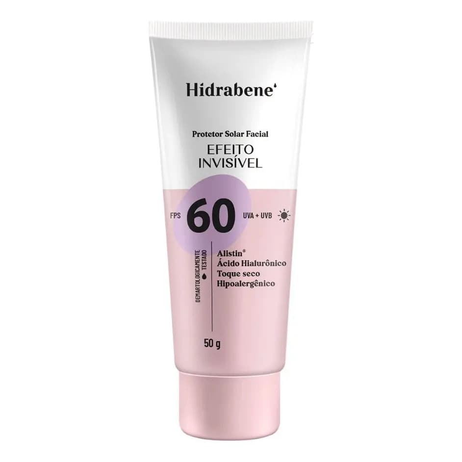 Protetor Solar Facial Fps 60 ( Invisível ) 50g - Hidrabene