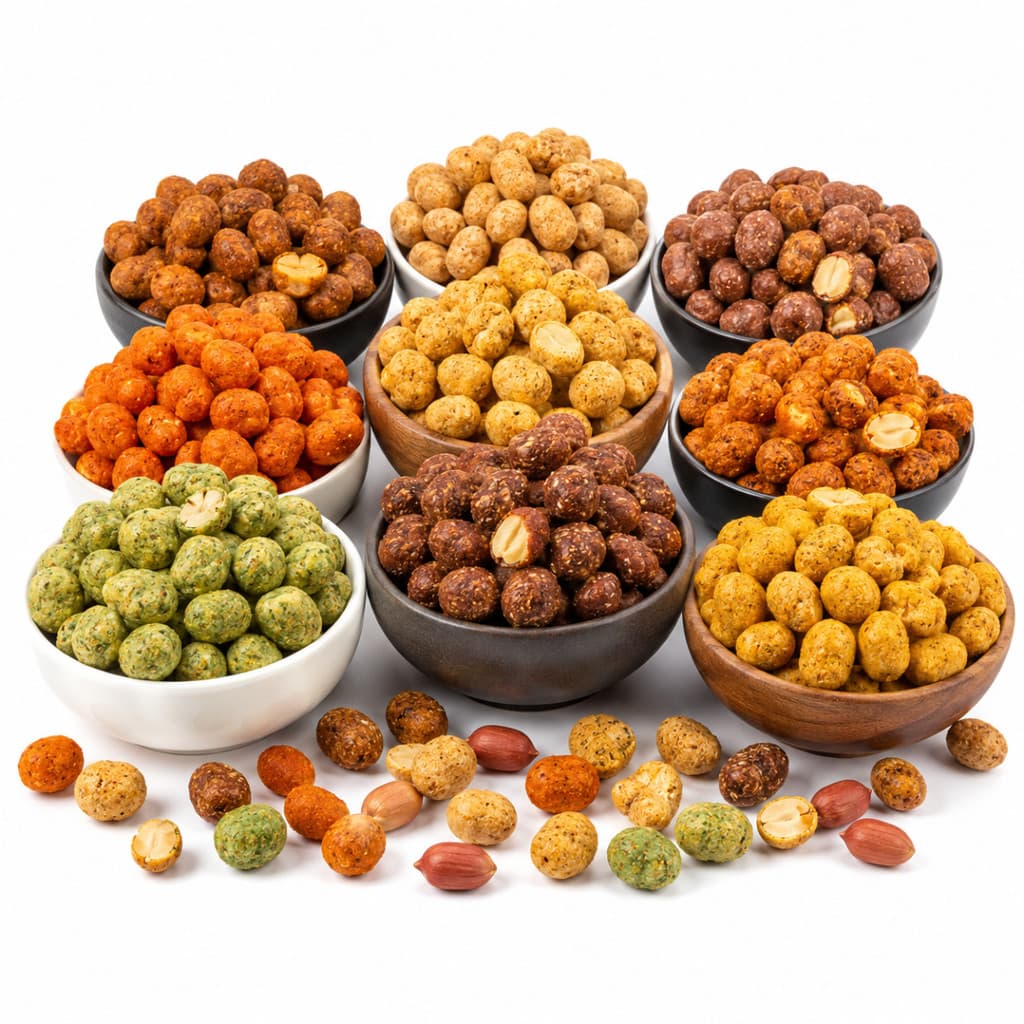 3 Pacotes de Amendoim Crocante Japonês Sabores 1Kg