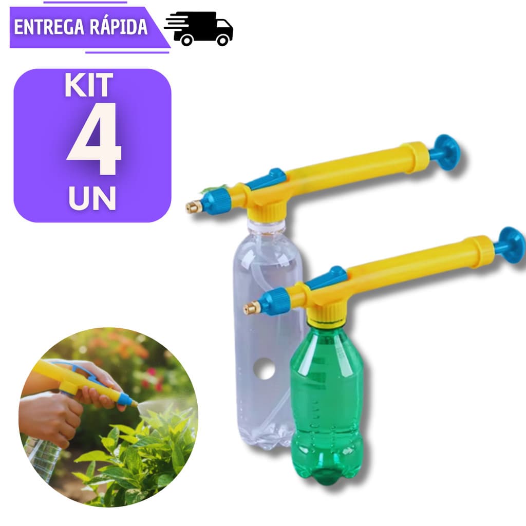 Kits 4/3/1 Pulverizadores Manual Multiuso Praticidade Casa Jardim Borrifador Limpeza Jato Pressão Pulverizador Regar