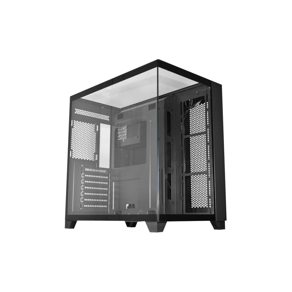 Gabinete Gamer K-mex Aquário Tiger Shark, CG-04J1, Lateral de Vidro, ATX, Preto, Sem Fans
