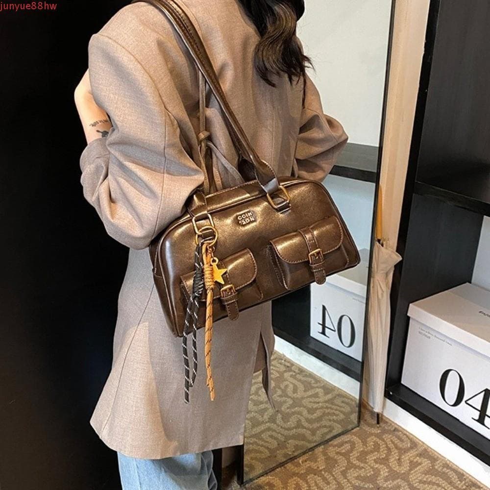 Bolsa De Boliche JUNYUE , Ombro Portátil De Couro JK Hobo Multifuncional Com Fecho De Zíper PU