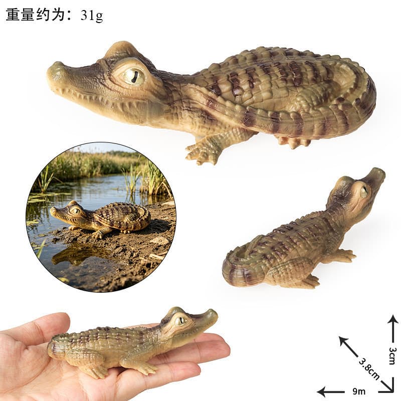 Crianças Cognitiva Sólida Caiman Selvagem Réptil Simulação Modelo Animal , Salamandra Camaleão Brinquedo Educativo