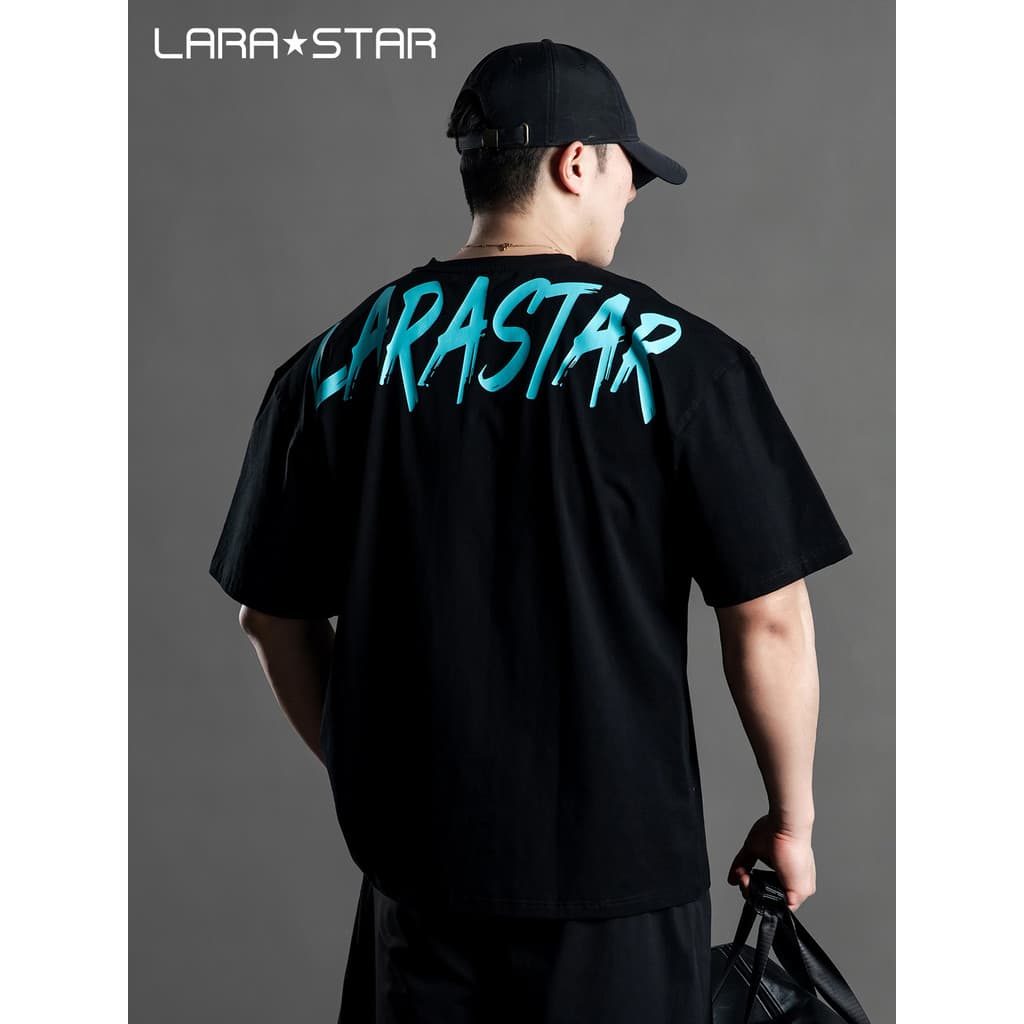 Laura Star 1588 Roupas de Fitness Masculinas de Manga Curta Correndo Esportes Casual Solto Camiseta Básica Stretch Top