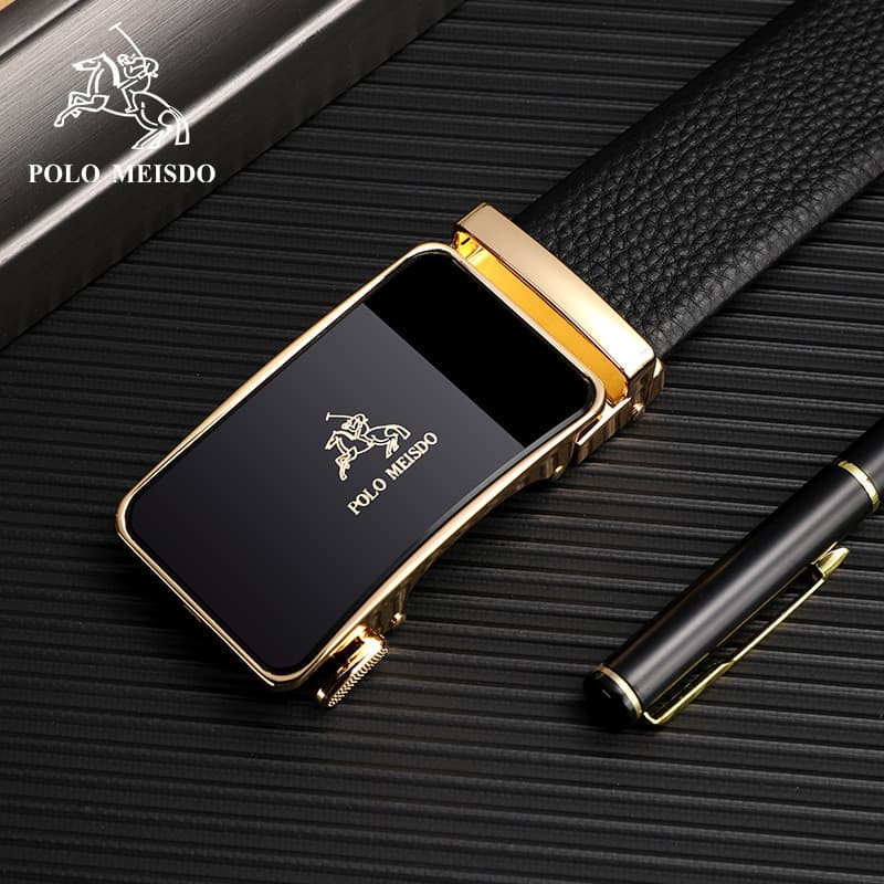 Paul Meist estilo britânico cinto masculino fivela automática cinto de negócios primeira camada calças de couro cinto pr