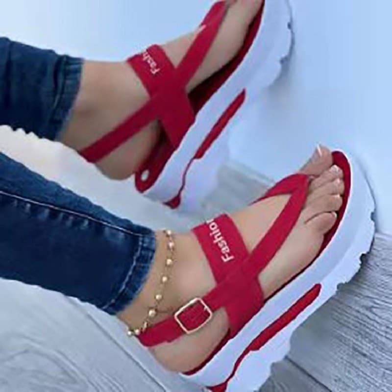 Plus Size Sapatos De Moda Sandálias Femininas De Verão Com Plataforma Cunha Saltos Sandalias Mujer Cunhas Para Mulher Ca