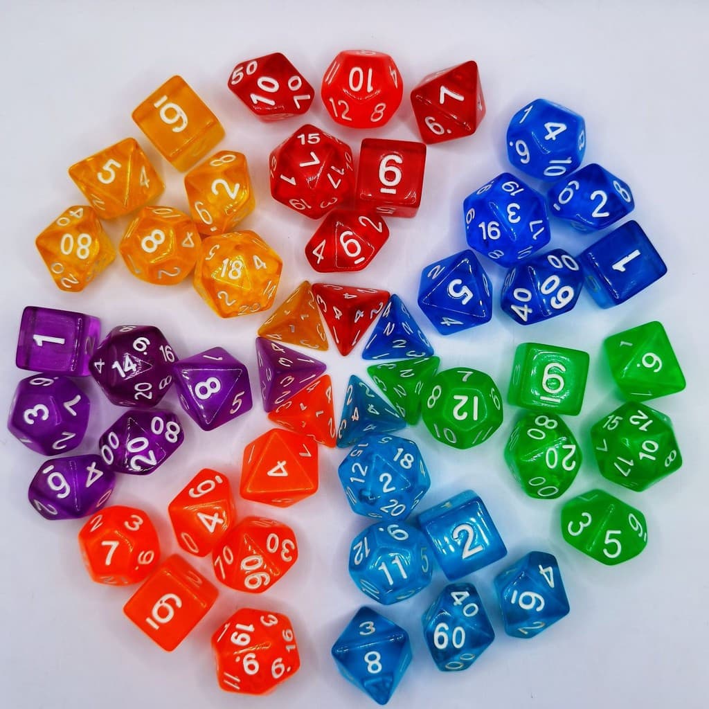 42741 Conjunto de Dados DND Estilo Clássico, Jogo de Tabuleiro Poliédrico para Dungeons and Dragons TRPG RPG 1254 0381