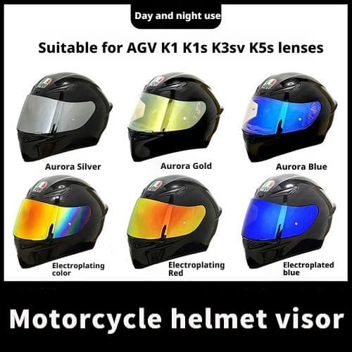 Nova versão atualizada para viseira de capacete de motocicleta AGV K1 K3SV K5 com pinos antiembaçantes, viseira REVO