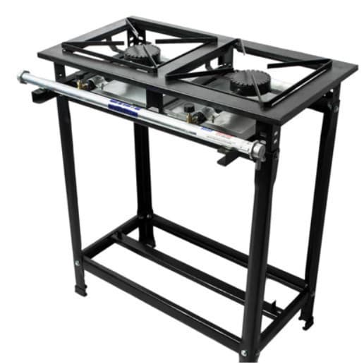 Fogão Industrial 2 Bocas 30x30cm Alta Pressão P5 JCN Grelha Aço Carbono, para casa, ranchos